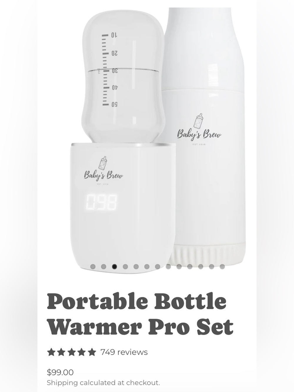 Baby’s Brew Portable Bottle Warmer